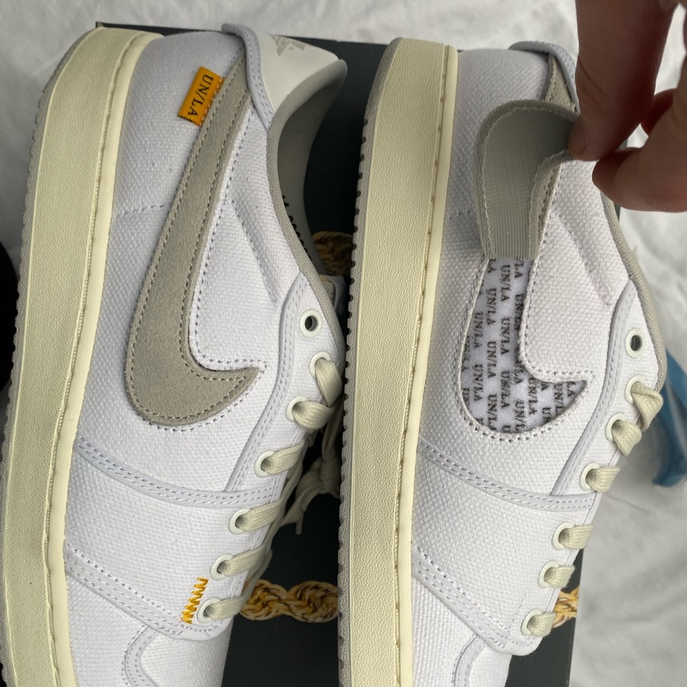 BRAND NEW Union x Jordan 1 Low Retro AJKO Low SP White Canvas Mens Size 11 - Picture 7 of 15